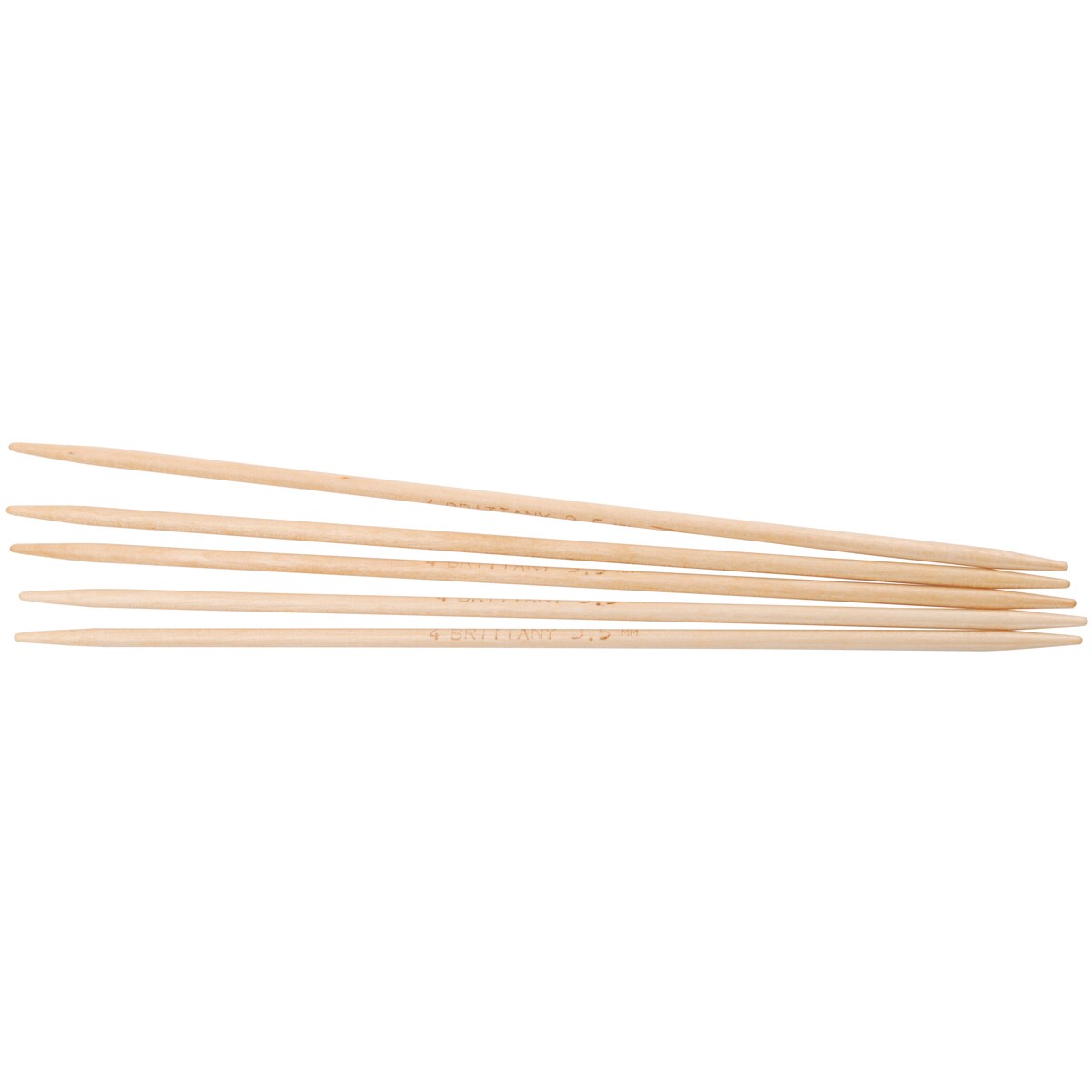 Brittany Double Pointed Knitting Needles , Wood, 7.5 inch, Set of