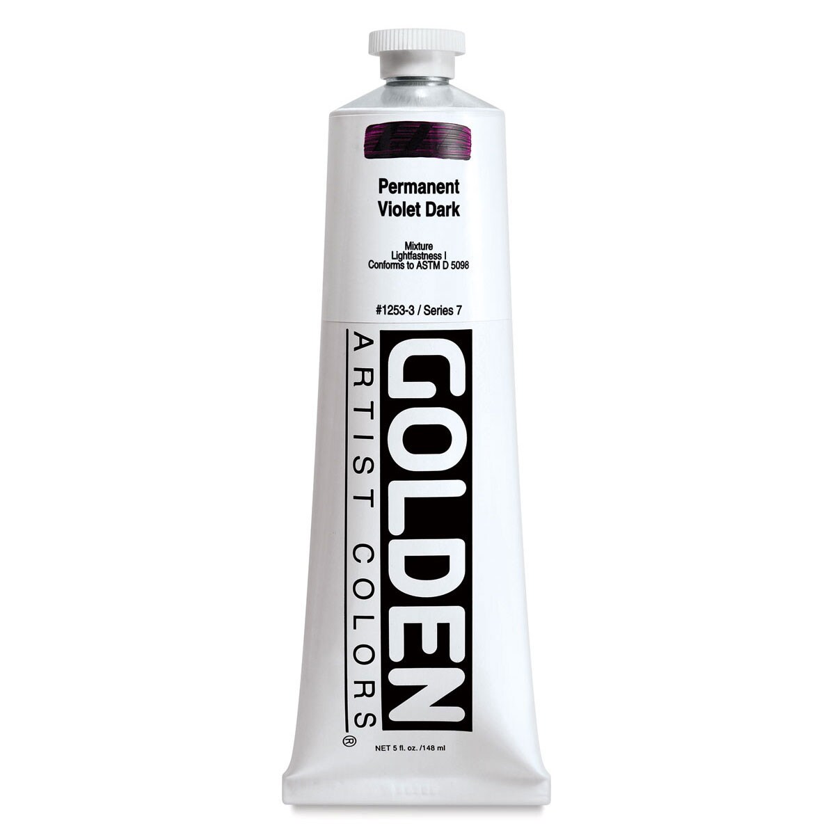 Golden Heavy Body Artist Acrylics - Permanent Violet Dark, 5 oz tube