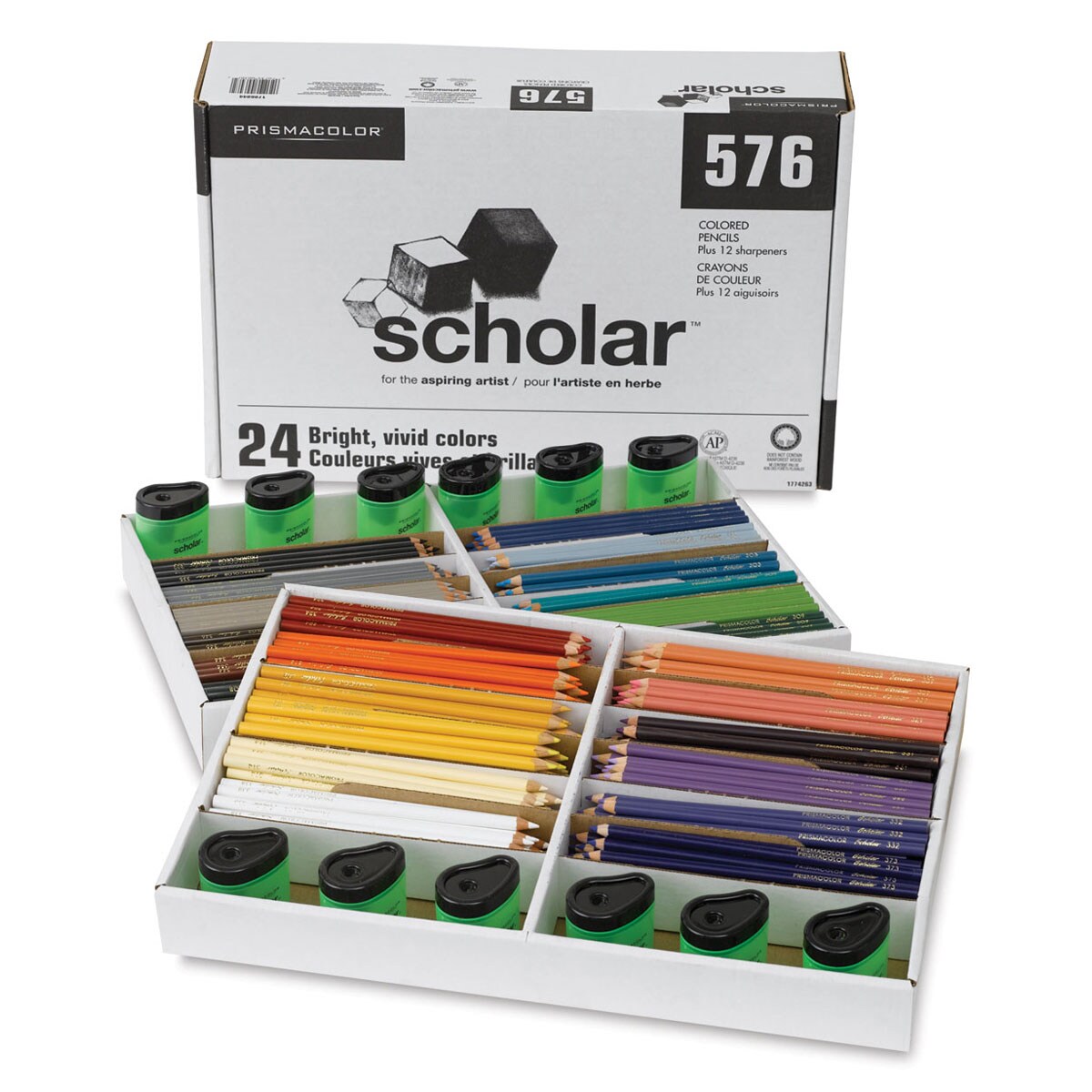 Prismacolor Scholar Colored Pencils - Set of 576, Classroom Pack, Assorted Colors