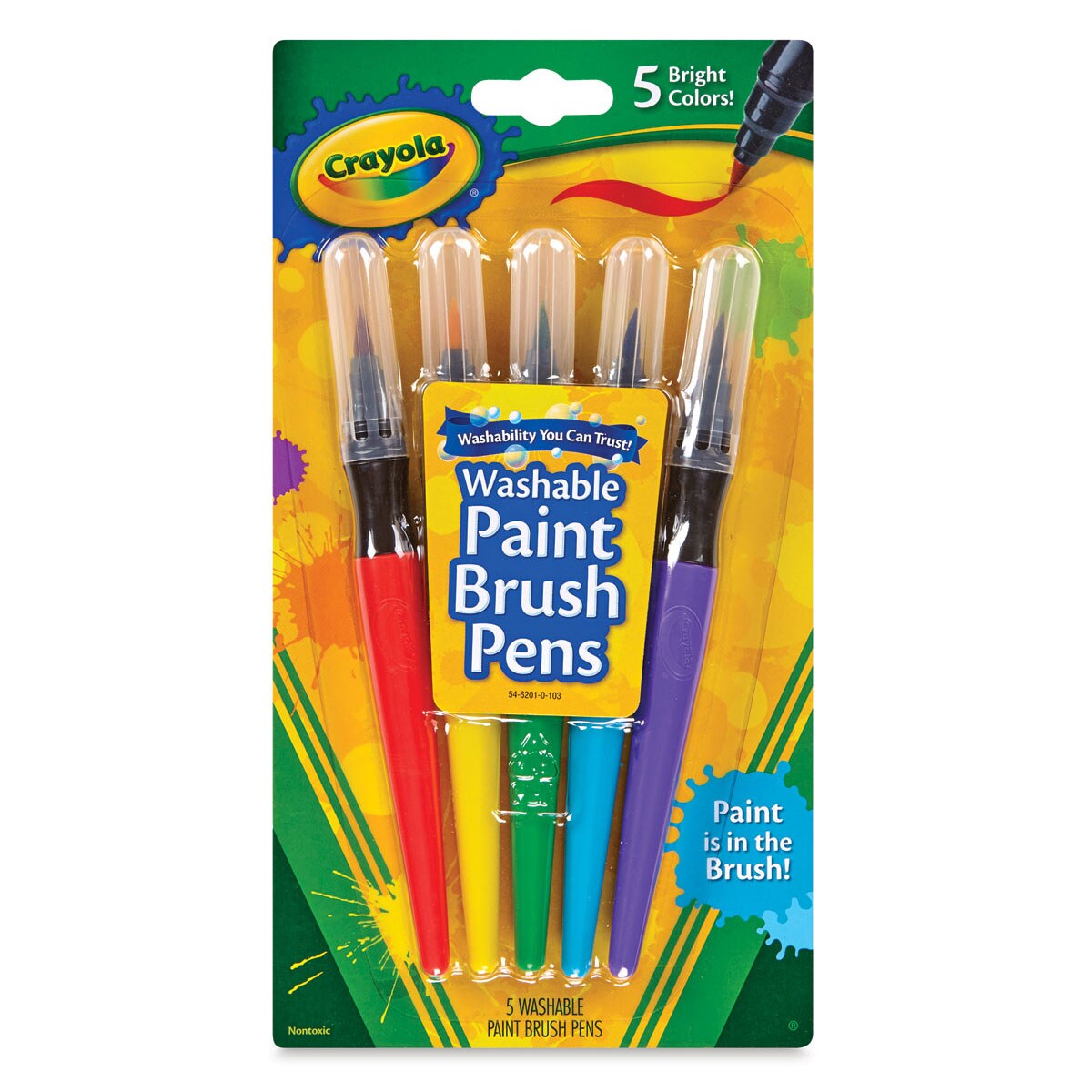 Crayola Washable Paint Brush Pen Set - Set of 5