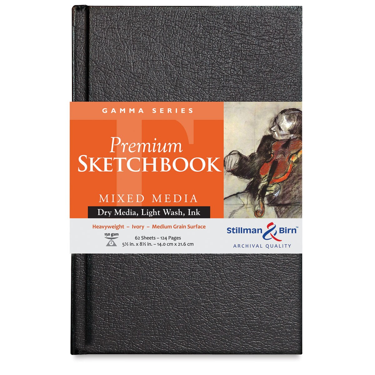 Stillman & Birn Gamma Series Hardcover Sketchbook - 8-1/2" x 5-1/2", Portrait, 62 Sheets
