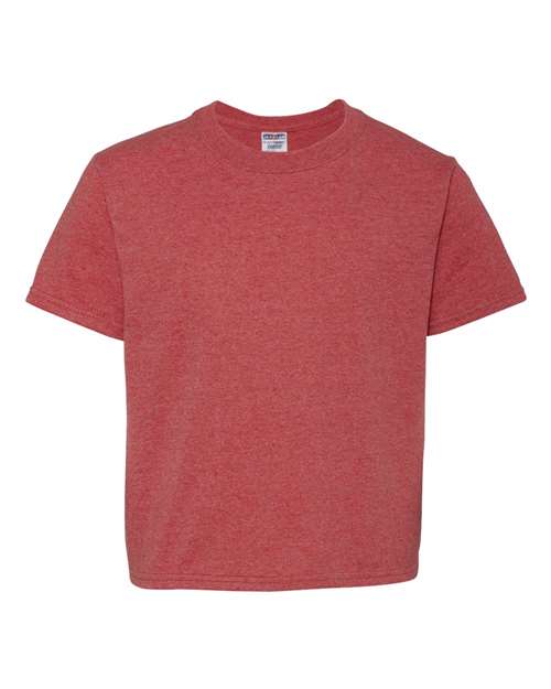 Jerzees Men's Heavyweight Short Sleeve T-Shirt - 5.6 Oz 50/50 Cotton Polyester Crewneck - View #9