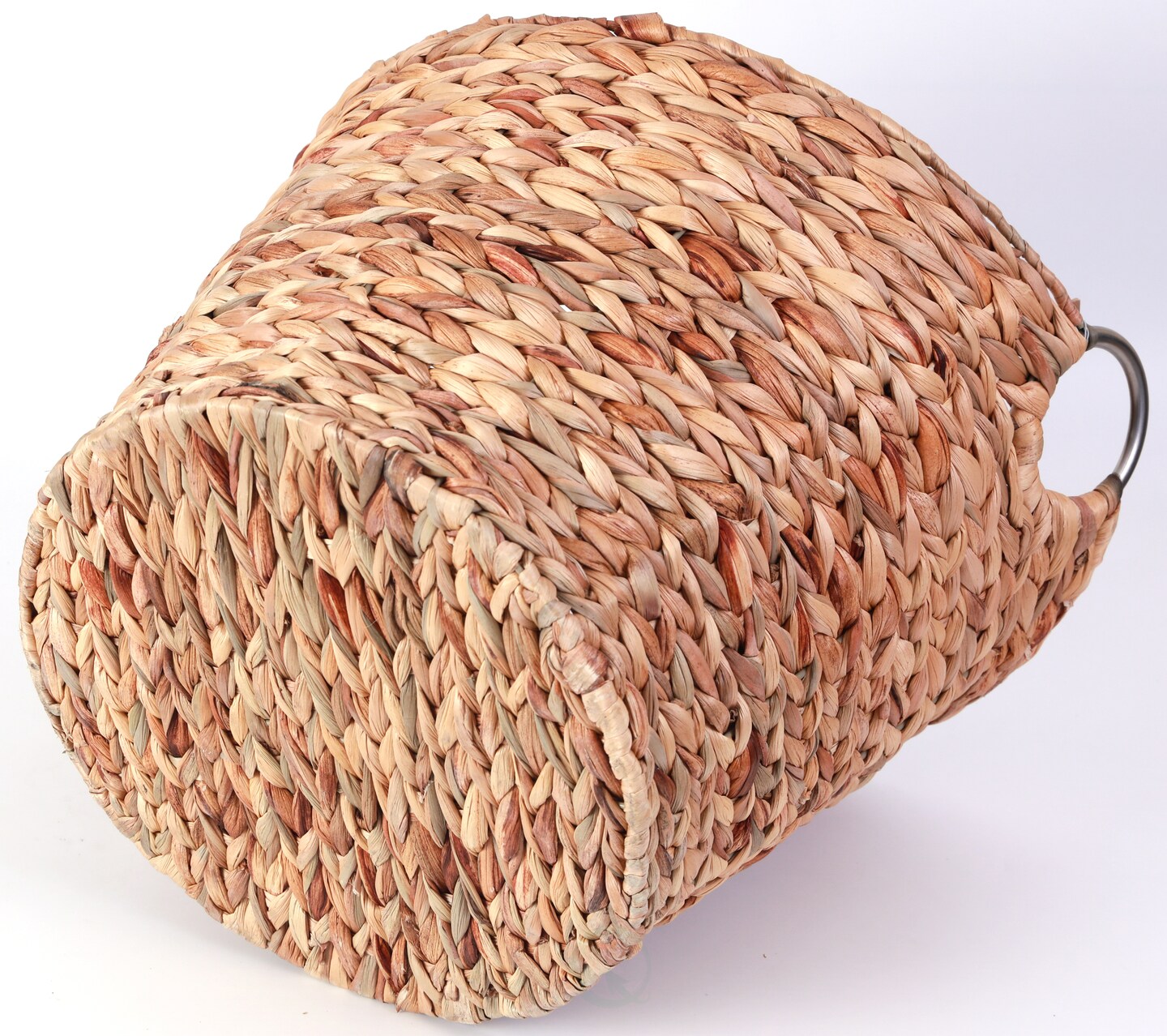 Large Round Water Hyacinth Wicker Laundry Basket