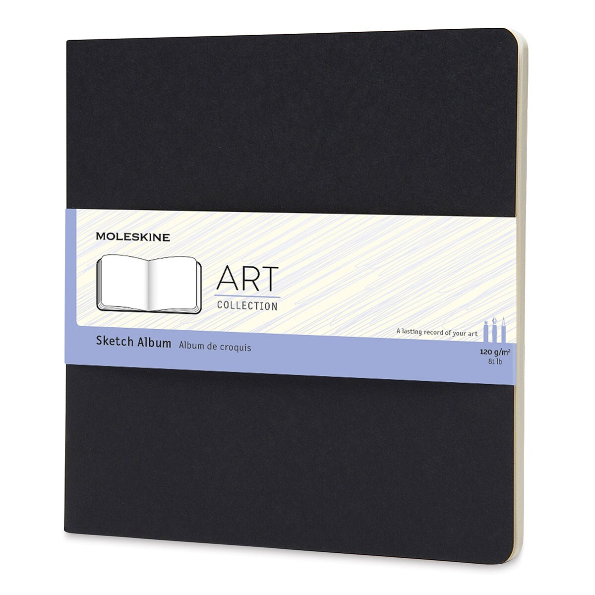Moleskine Sketch Album - Black, Square, 7-1/2&#x22; x 7-1/2&#x22;