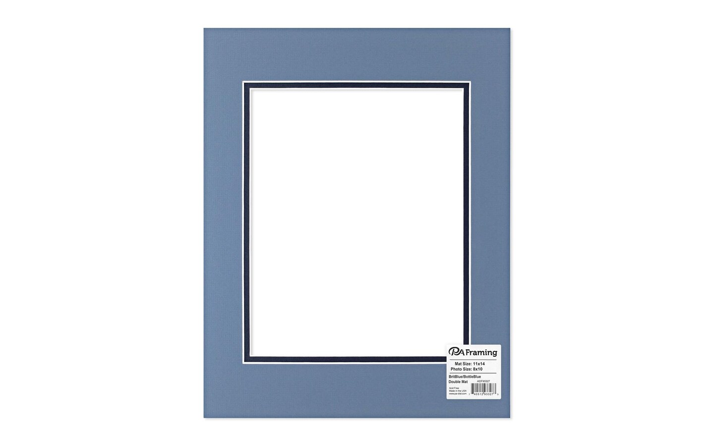 ADF Mat Dbl 11x14/8x10 WhtCore BrittnyBlu/BottlBlu Michaels