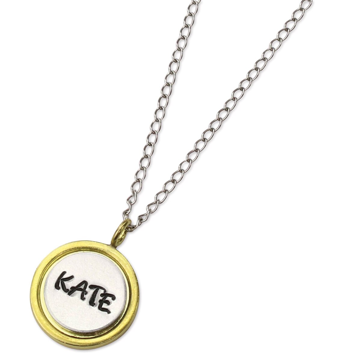 ImpressArt Stamp It Yourself Necklace Kit - Two-Tone Pendant