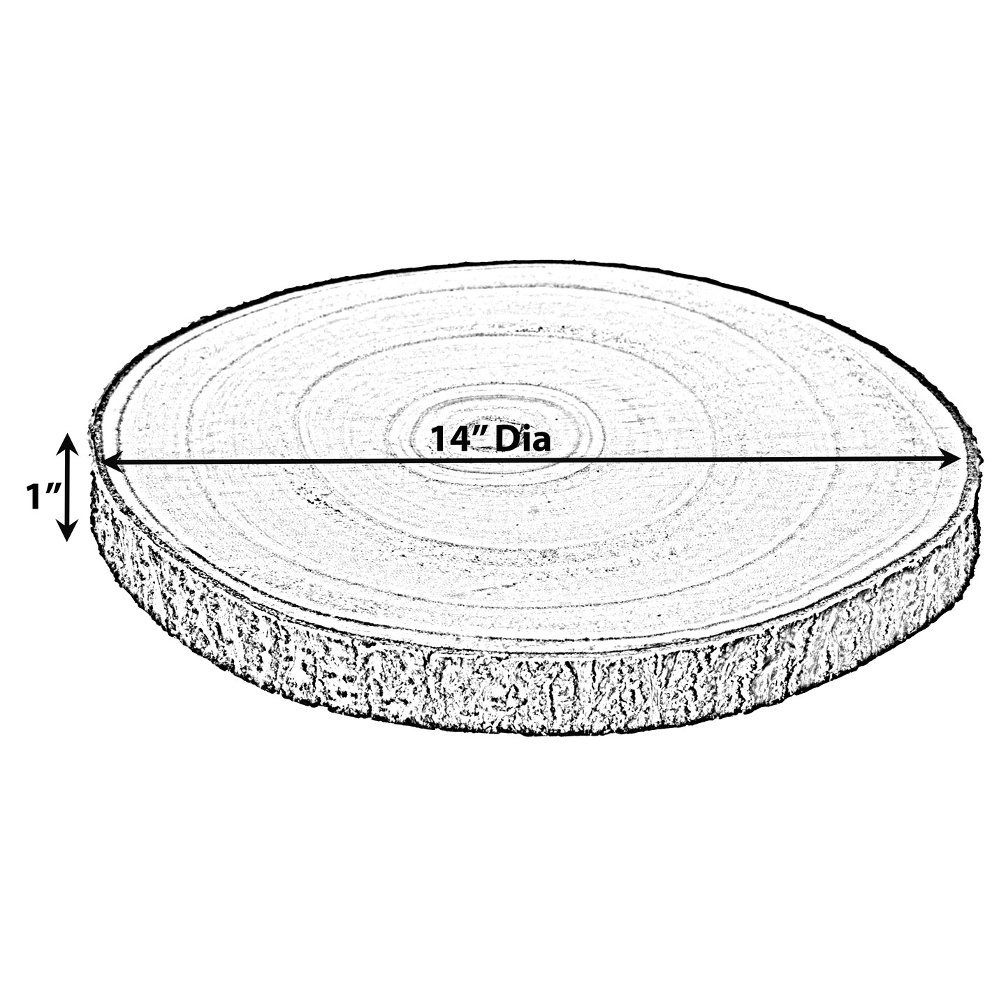 Home Decor Natural Wooden Bark Slice Tray Large Rustic Table Charger Centerpiece, Set of 4