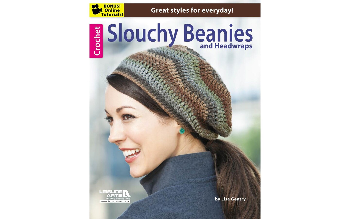 Leisure Arts Slouching Beanies & Headwraps Cro Bk | Michaels