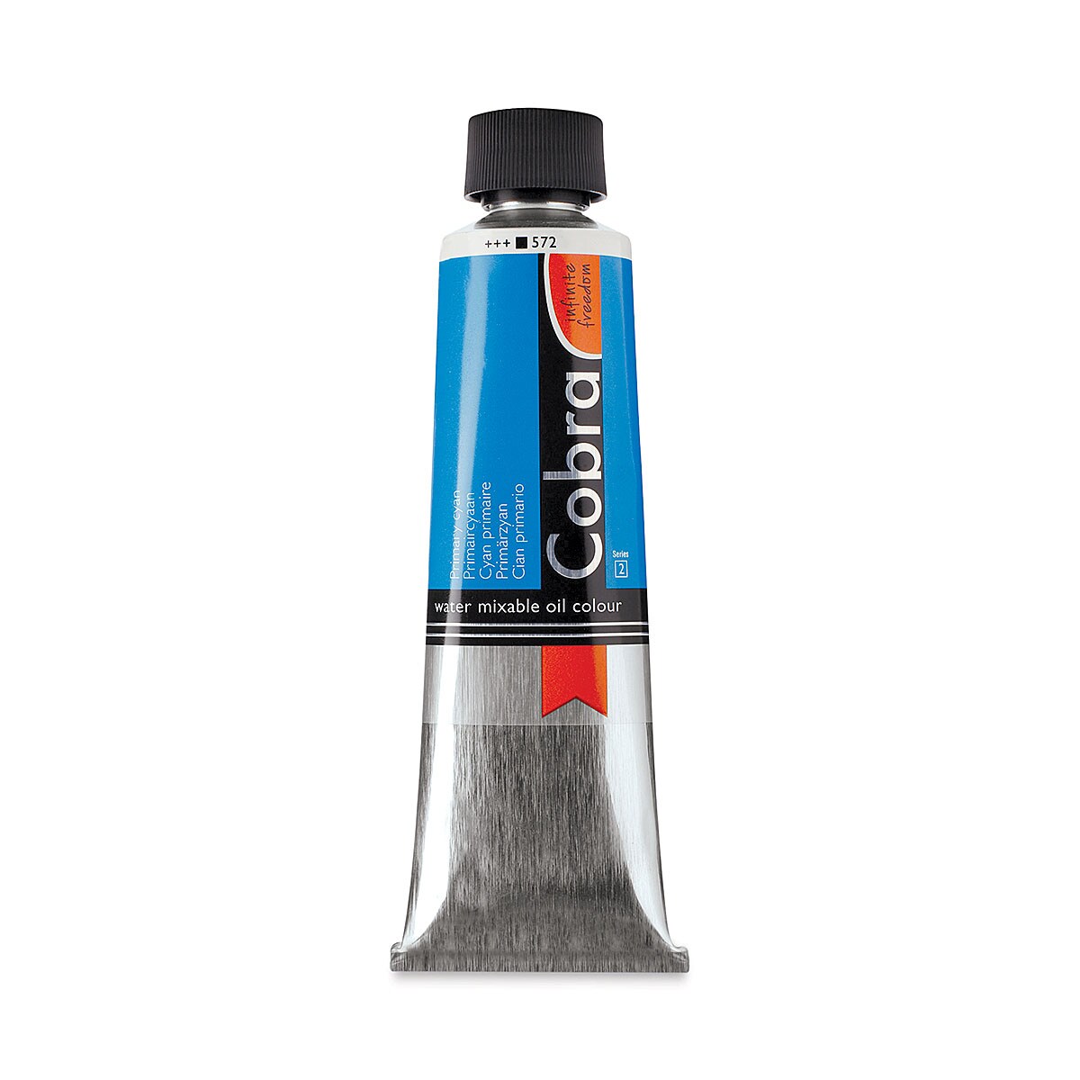 Royal Talens Cobra Water Mixable Oil Color Primary Cyan, 150 ml tube