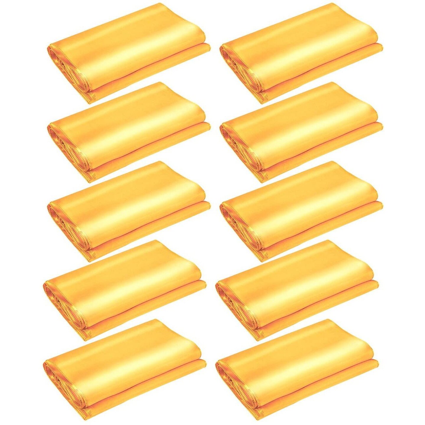 10 Pack Gold Table Runners for Weddings, Baby Showers, Anniversaries, Catering (108.3 x 11.8 Inches)