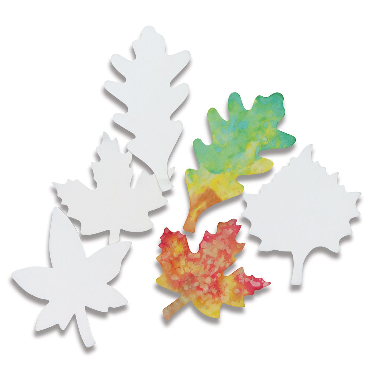 Roylco Color Diffusing Paper Pack - Leaf Shapes, Pkg of 80