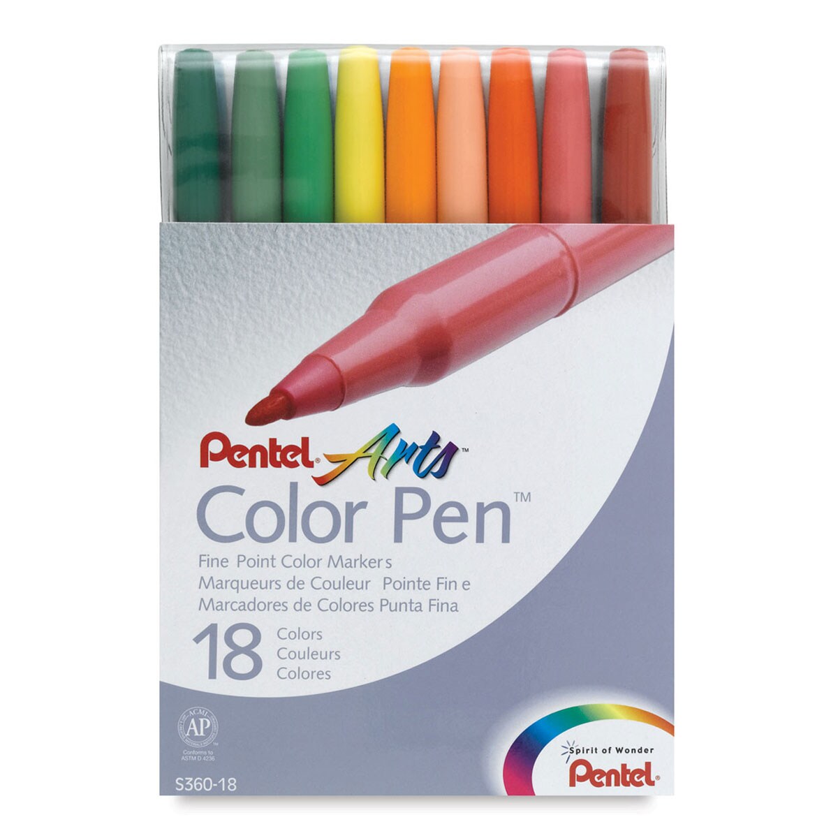 Pentel Color Pen Set - Assorted Colors, Set of 18