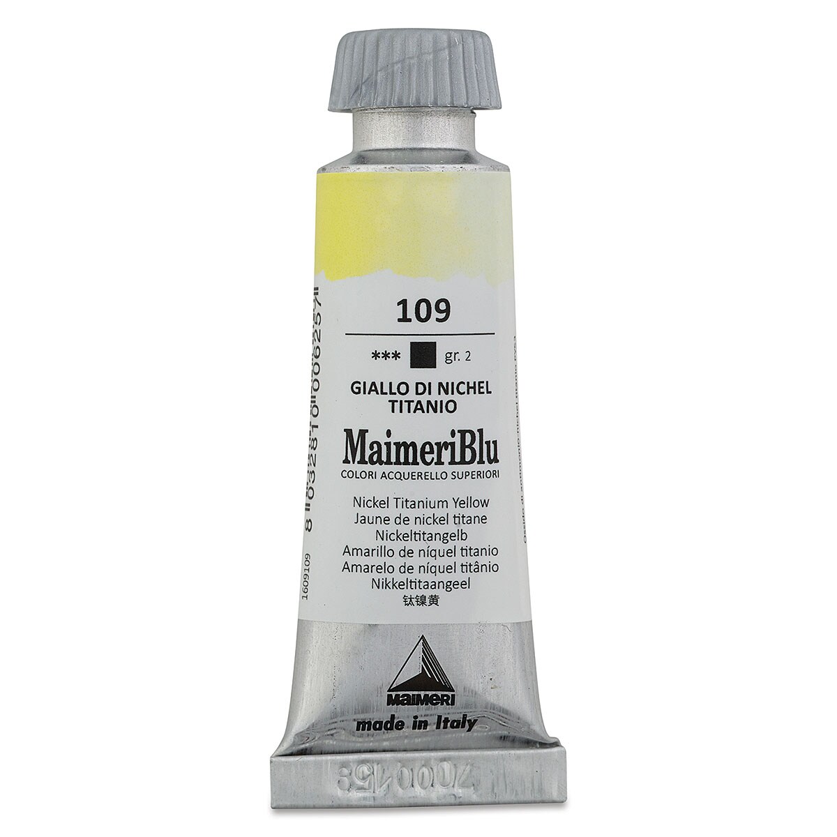 Maimeri Blu Artist Watercolor Nickel Titanium Yellow, 12 ml Tube