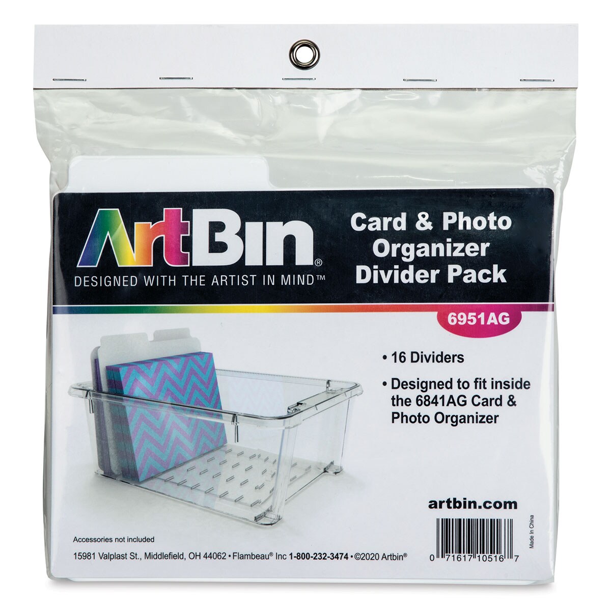 ArtBin Card and Photo Organizer Dividers - Pkg of 16