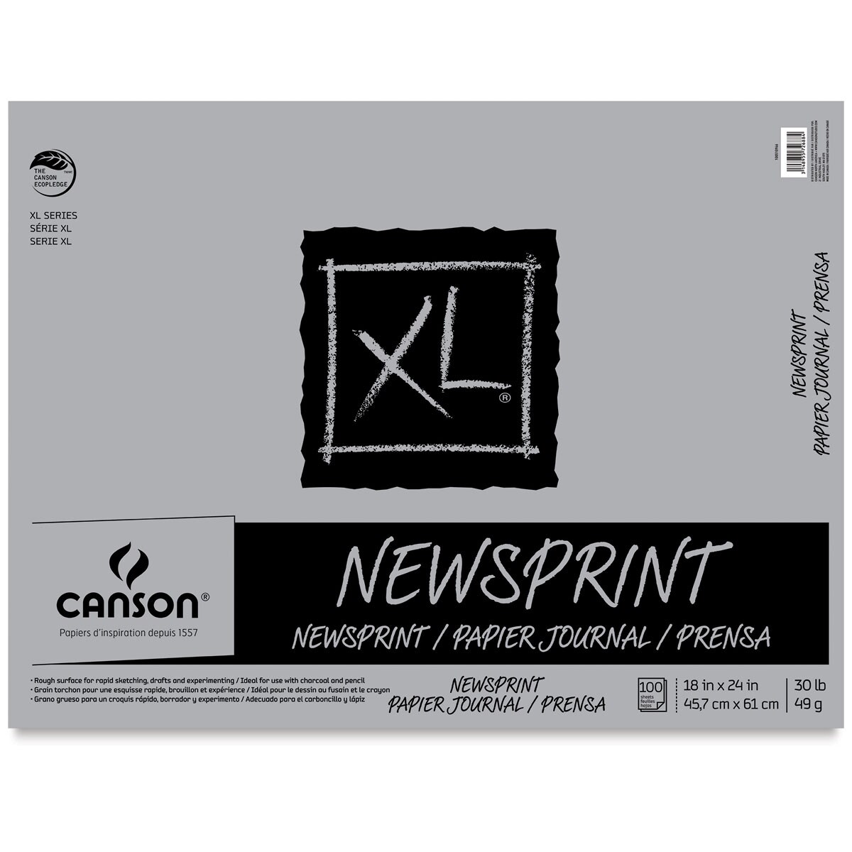 Canson XL Newsprint Pad - 18&#x22; x 24&#x22;, 100 Sheets