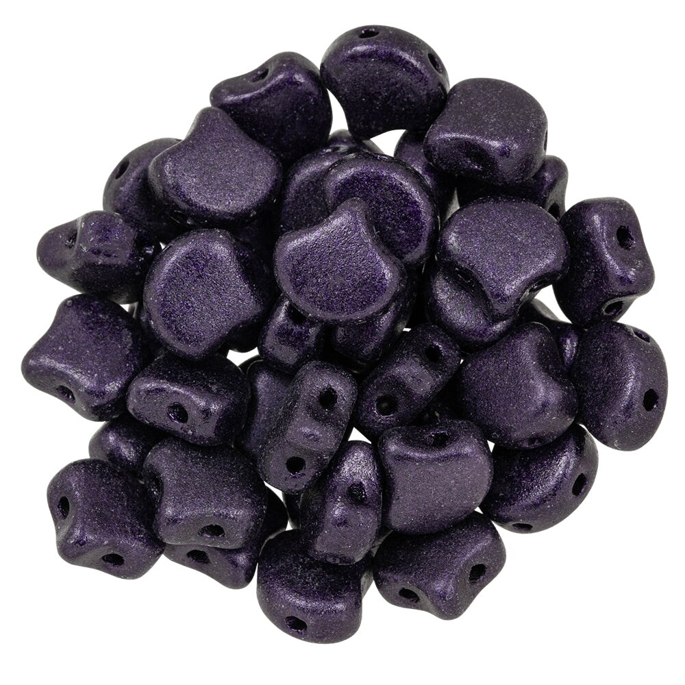 Ginko Beads, Metallic Suede Dark Purple, 8 grams