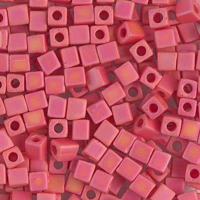 Miyukiiページ Miyuki 4mm Cube, SB-407FR, Matte Opaque Red AB | Michaels