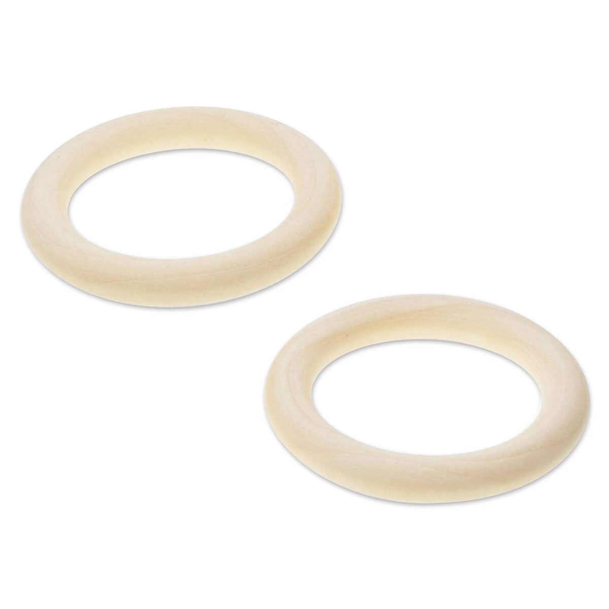 Craft Medley Wood Rings - 2.76&#x22;, Pkg of 2