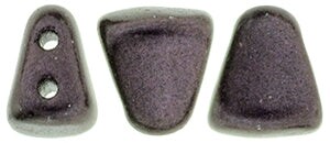 Nib-Bit Beads, Metallic Suede Dark Plum, 8 grams