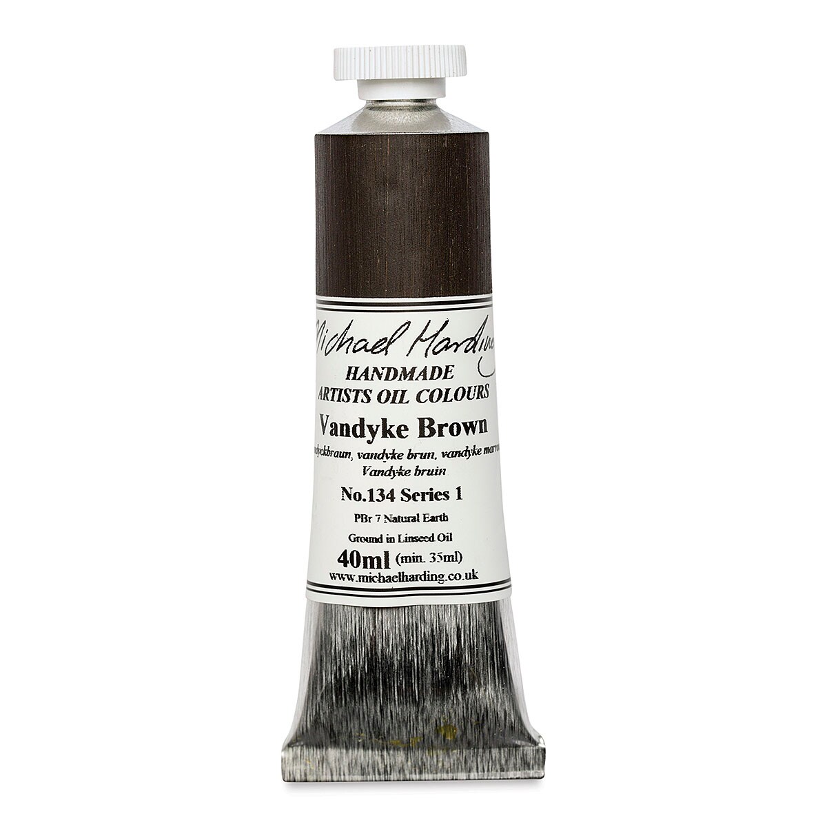 Michael Harding Artist Oil Paint - Van Dyke Brown, 40 ml tube