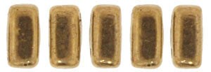 Czechmate 3mm X 6mm Brick Glass Czech Two Hole Bead, Bronze