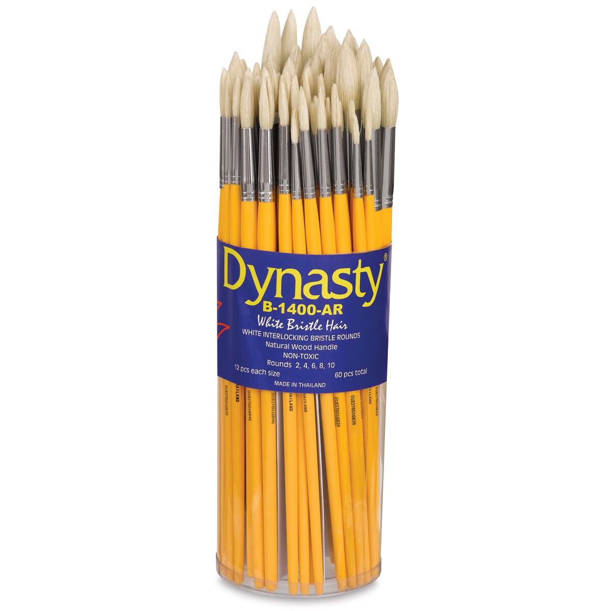 Dynasty Natural White Bristle Brush Set Round, Set of 60 Michaels