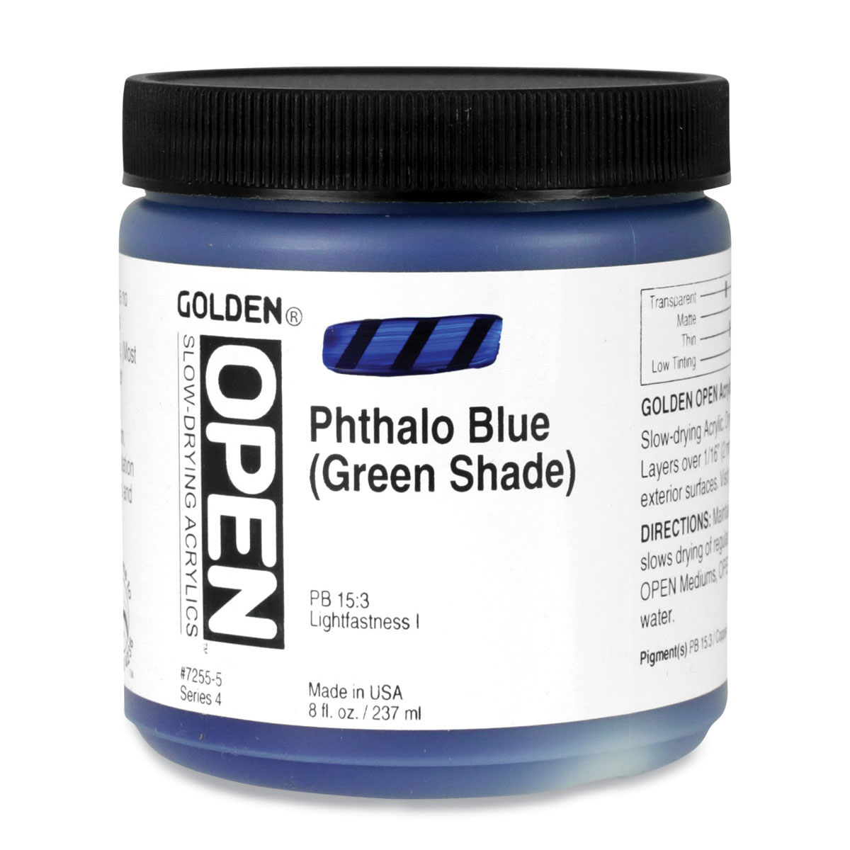  Golden High Flow Acrylic Paint, 4 Ounce, Phthalo Blue (Green  Shade)