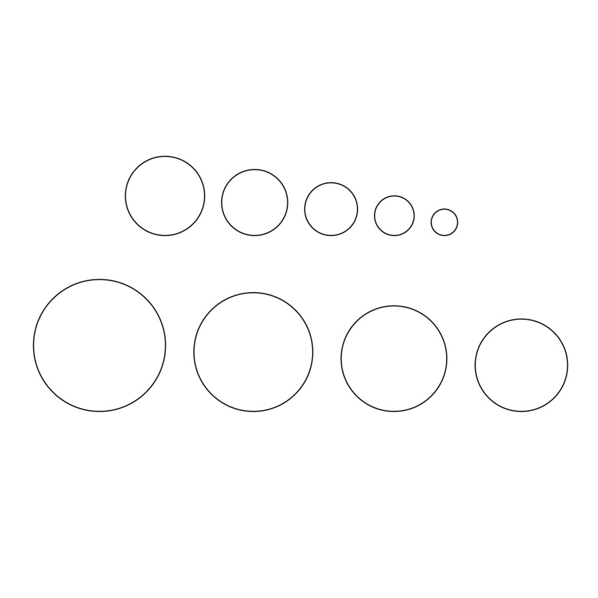 Sizzix Movers & Shapers Magnetic Dies for Leather - Circles, Set of 9