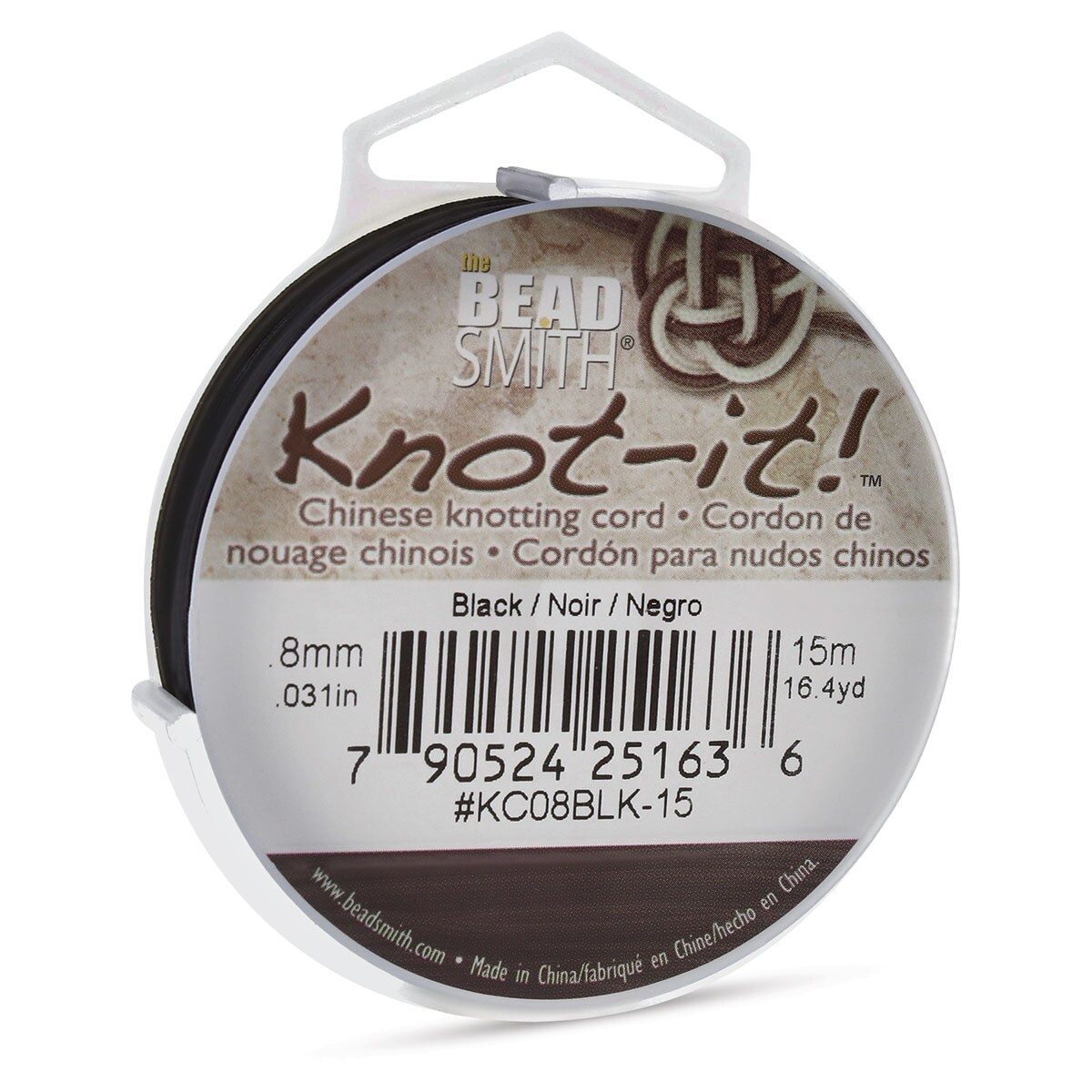 Beadsmith Chinese Knotting Cord - Black