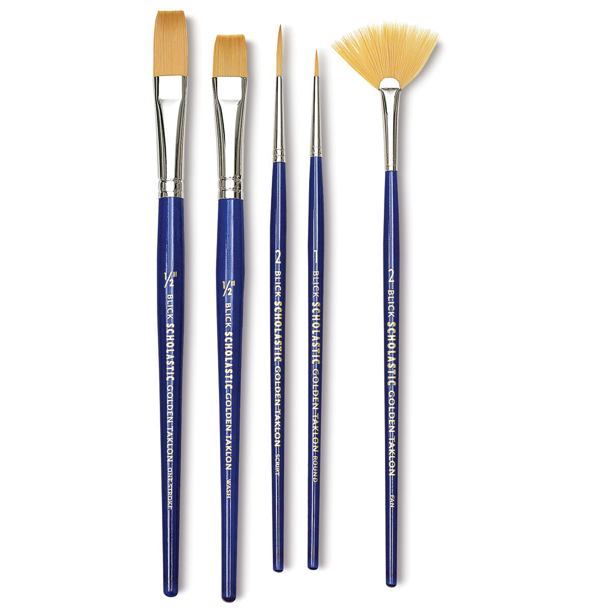 Blick Scholastic Golden Taklon Brush Set Set of 5 Michaels