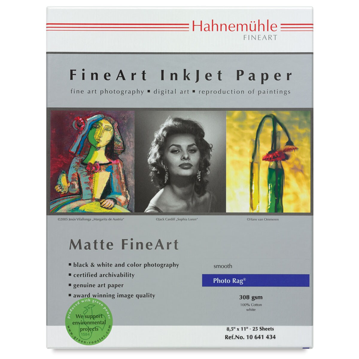 Hahnemuhle Photo Rag Inkjet Paper - 8-1/2&#x22; x 11&#x22;, 25 Sheets