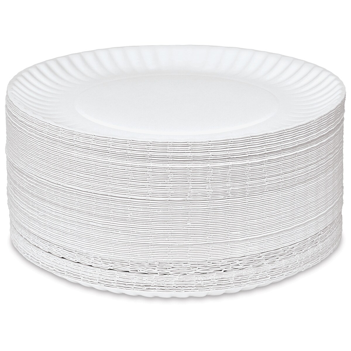 Uncoated Paper Plates - 9&#x22; Dia, Pkg of 250