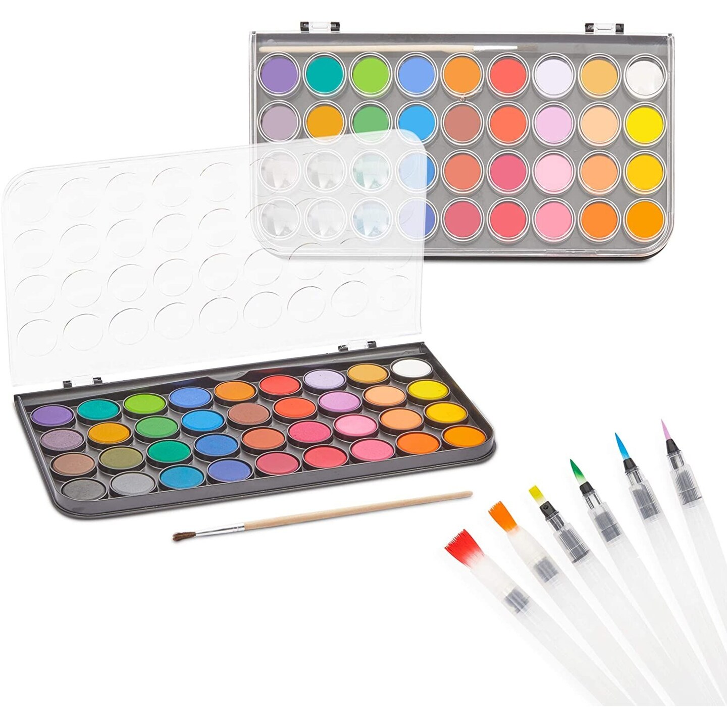 Watercolor Painting Set with Brushes and Paint Pens (36 Colors, 8 Pieces)