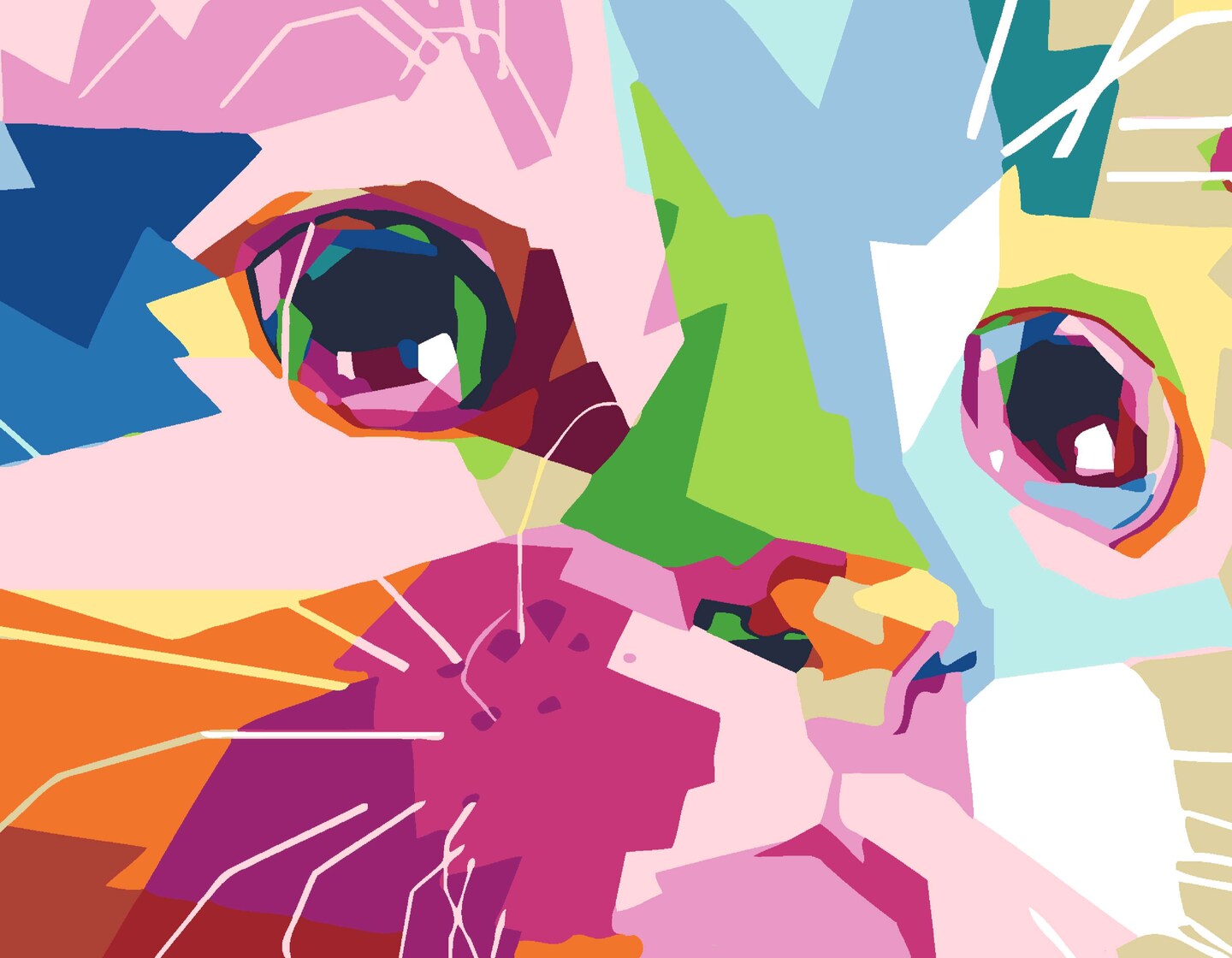 Artwille DIY Paint by Numbers for Adults and Kids, Acrylic Painting Kit - &#x22;Cute Cat&#x22;, 13.8 x 17.7 in