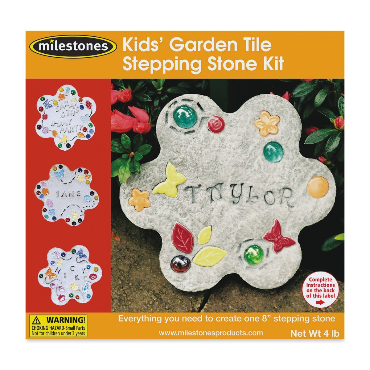 Milestones Kids&#x2019; Garden Tile Stepping Stone Kit