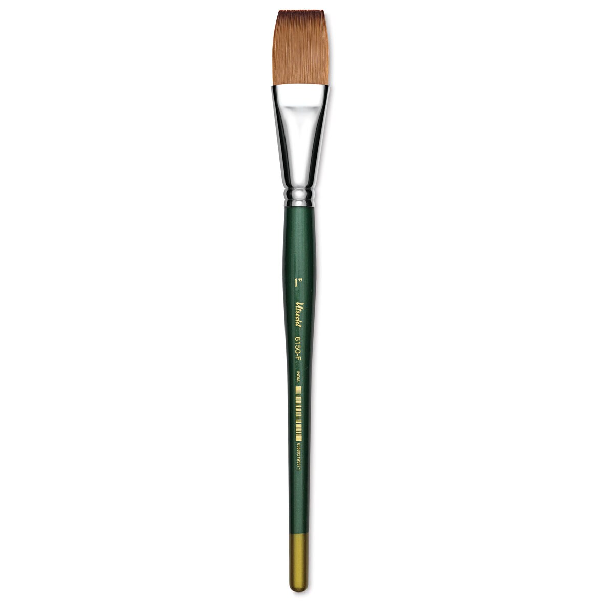 Utrecht Series 6150 Synthetic Golden Taklon Watercolor Brush - Flat, Size 1&#x22;
