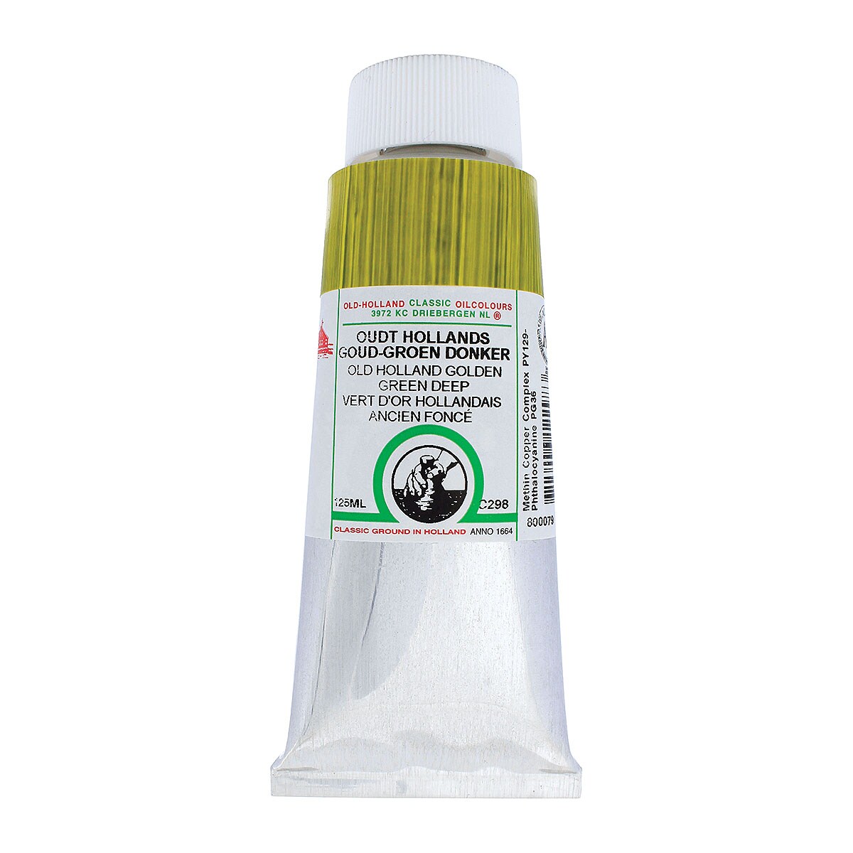 Old Holland Classic Oil Color - Old Holland Golden Green Deep, 125 ml tube