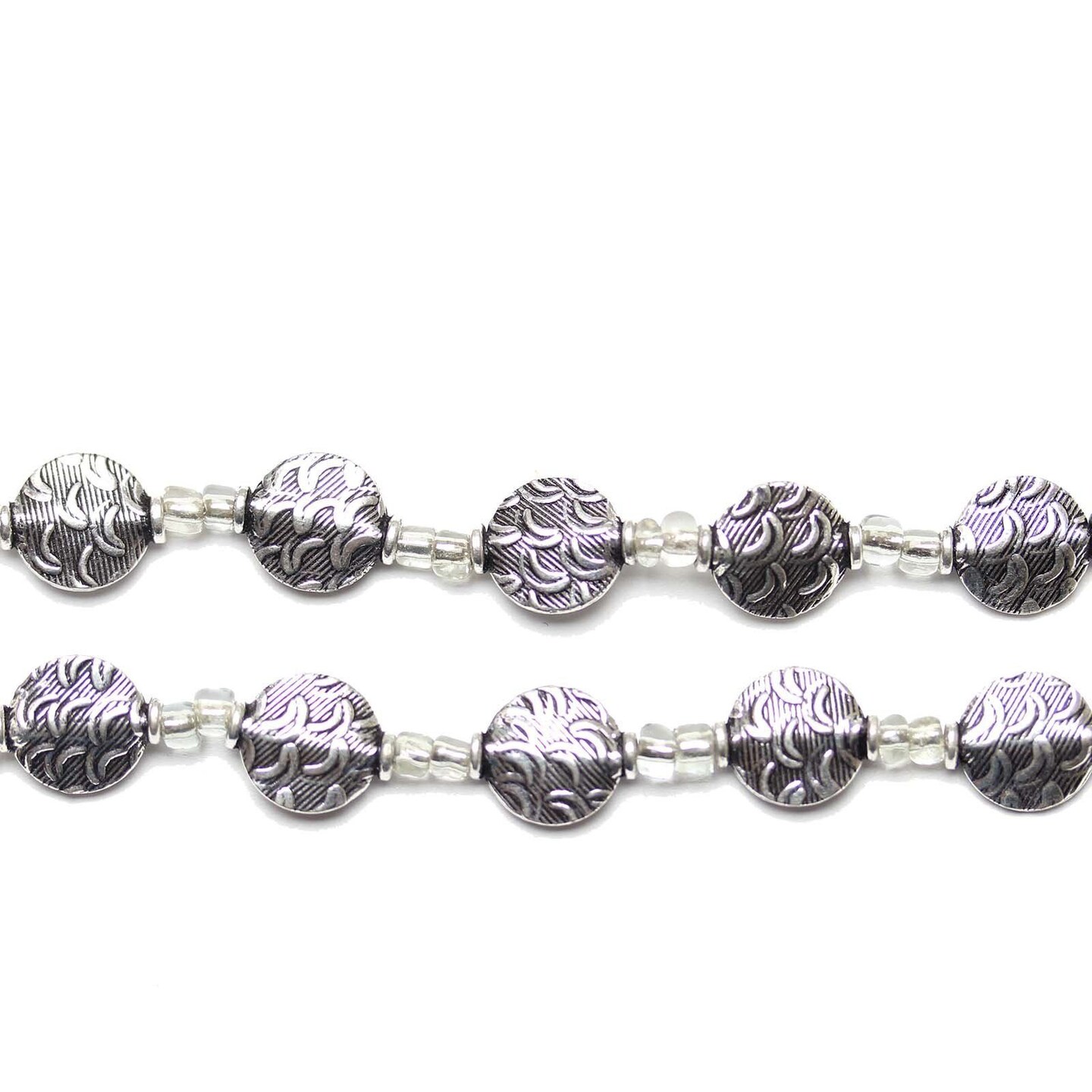 Silver Plated Copper Base Swirl Oval Beads 10x12mm Michaels
