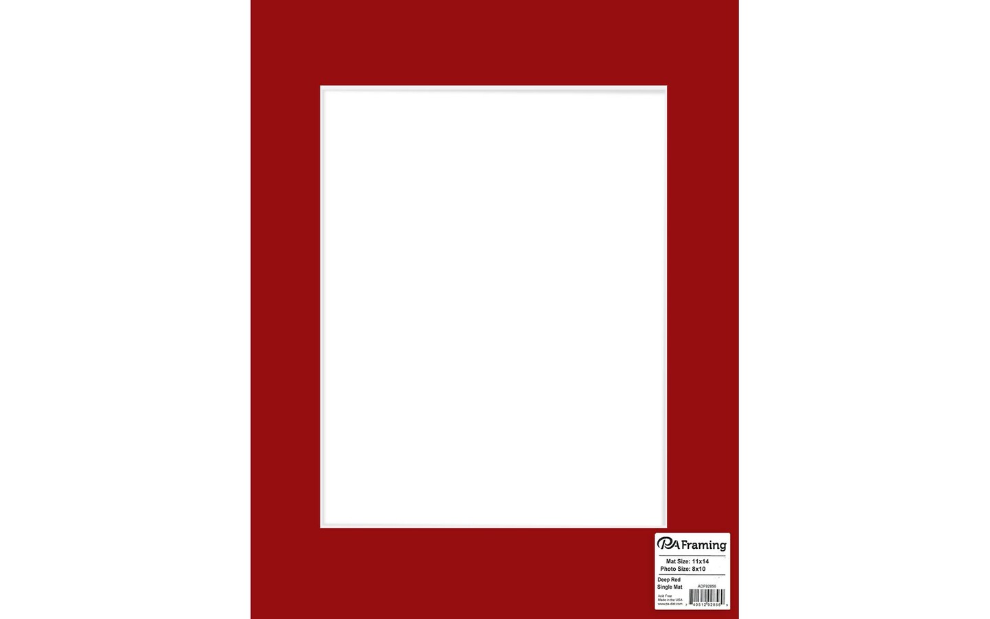 ADF Mat 11x14/8x10 WhtCore Deep Red