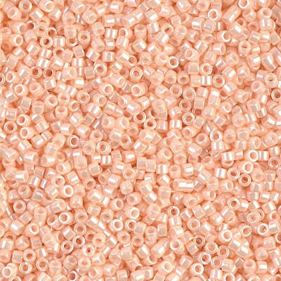 Miyuki Delica Bead 11/0, DB1532-1, Opaque Light Peach Ceylon, 5 grams