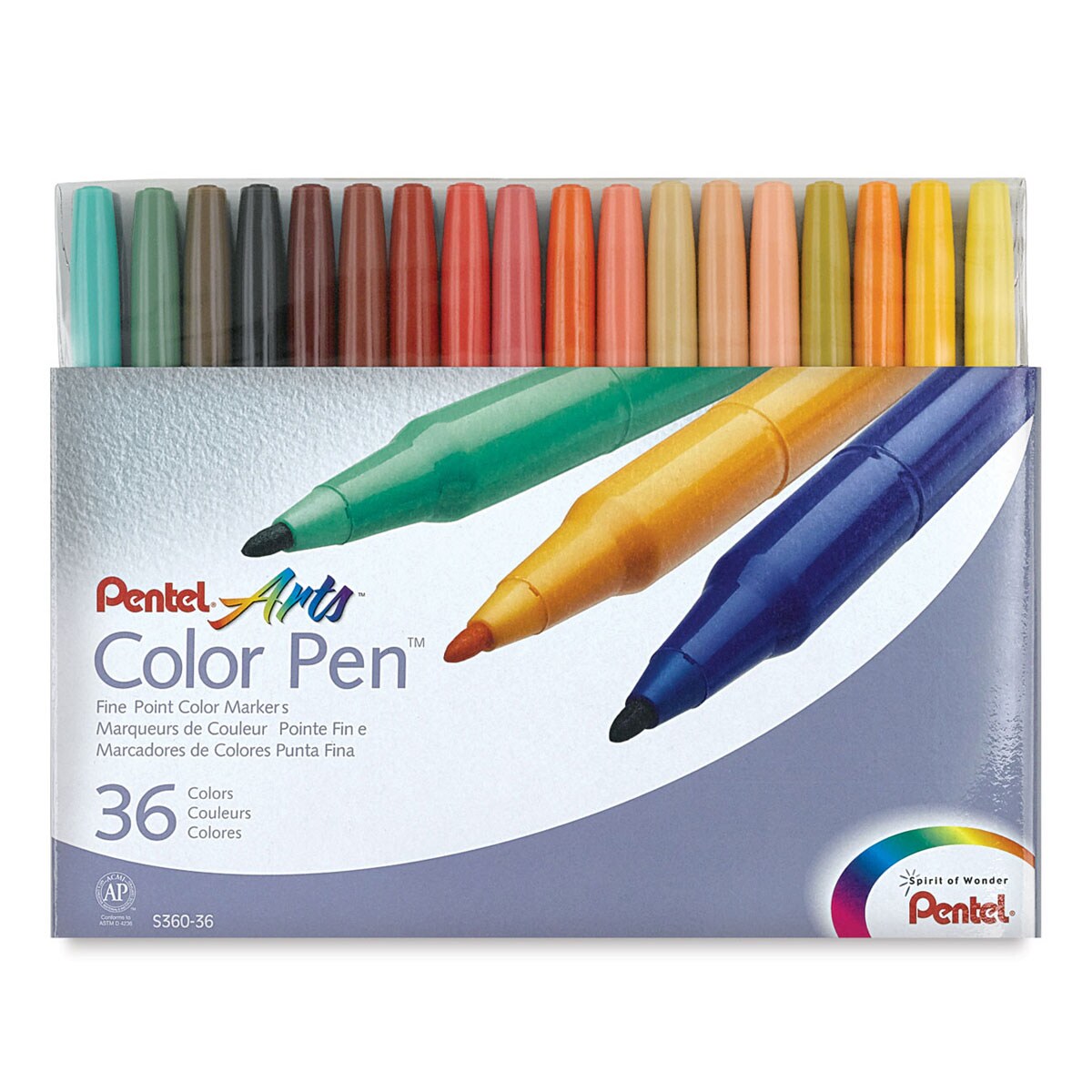 Pentel Color Pen Set - Assorted Colors, Set of 36