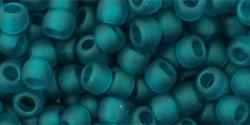 Toho 6/0 Round Japanese Seed Bead, TR6-7BDF, Transparent Frost Teal