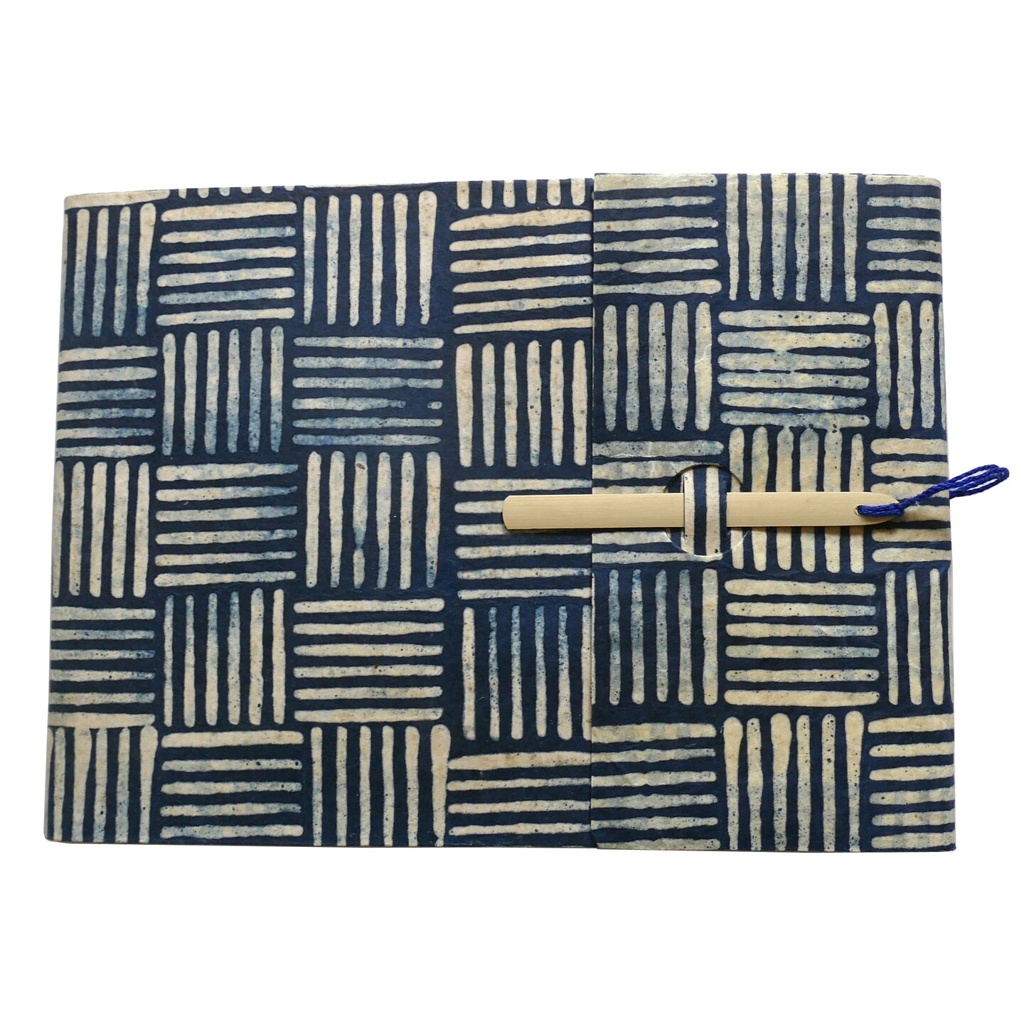 LAMALI Gargi Soft-Cover Handmade Journal, 5.9&#x22; x 8.7&#x22;, 96 Pgs./Bk., Blue Batik