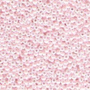 Miyuki 11 Round Seed Bead, 11-427, Opaque Light Pink Luster, 13 grams