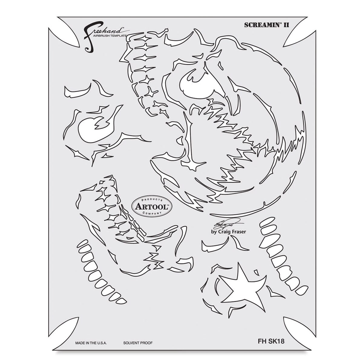 Iwata Artool Freehand Template - Return of Skull Master Screamin' II