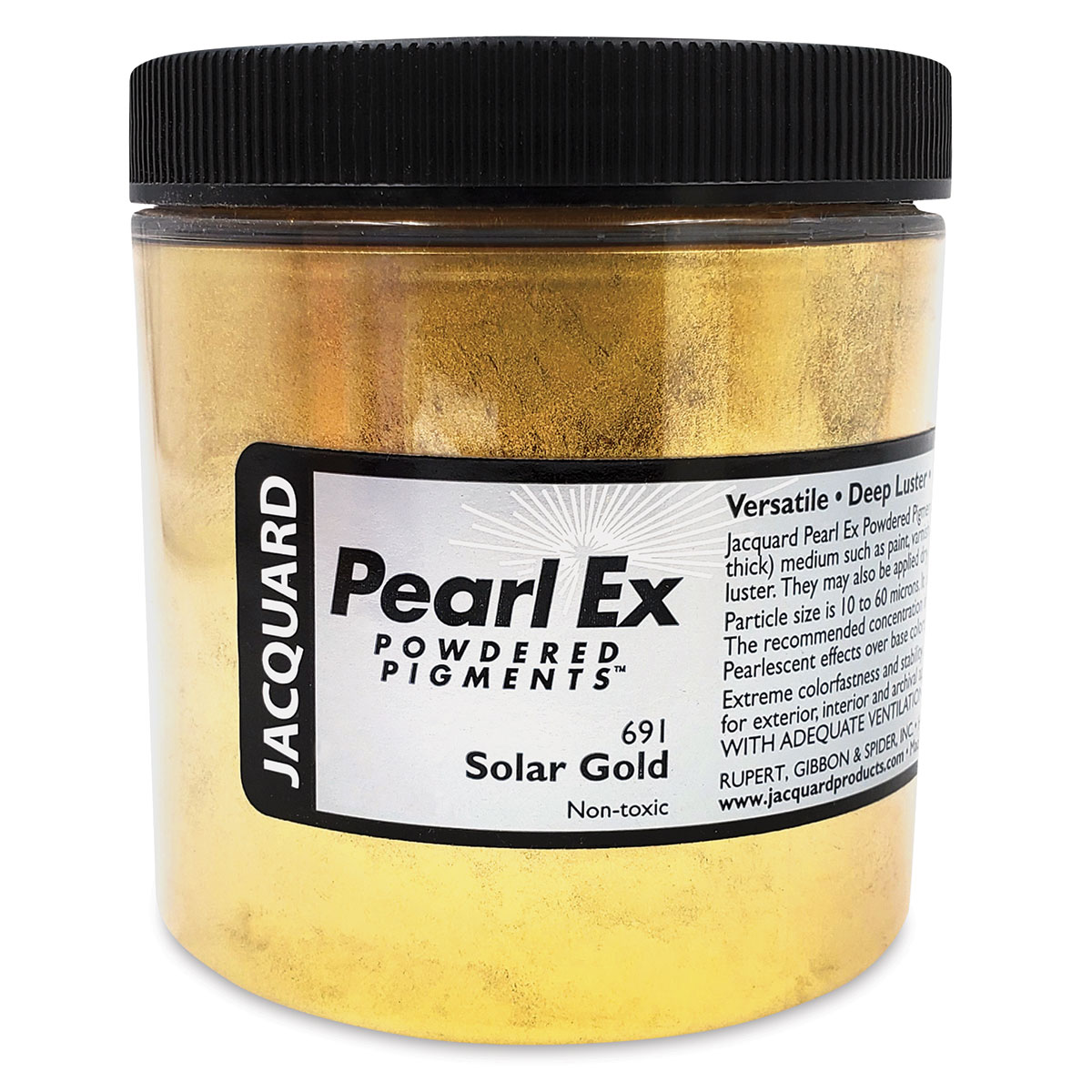 Jacquard Pearl-Ex Pigment - 4 oz, Solar Gold, Jar