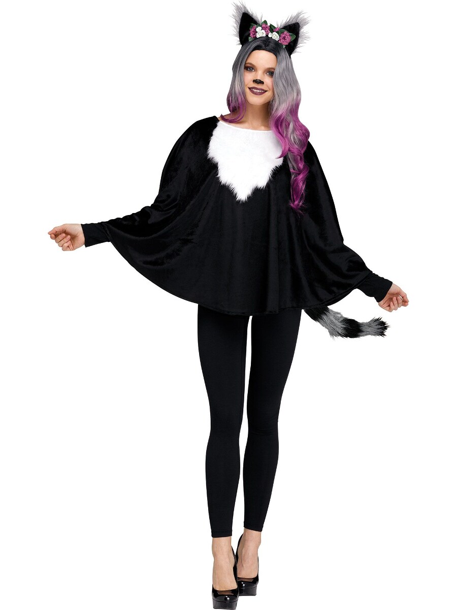 Adult&#x27;s Raccoon Poncho Costume Accessory