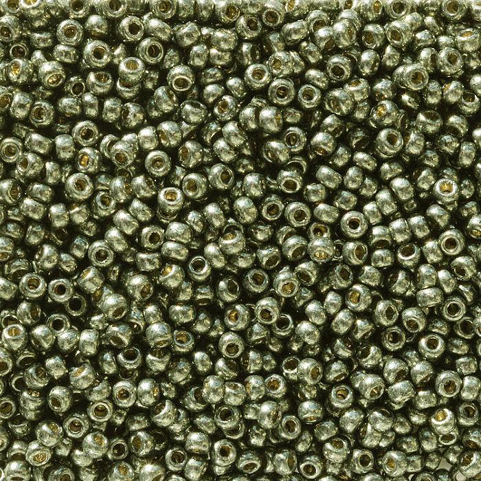 Miyuki 11 Round Seed Bead, 11-5112, Duracoat Galvanized Dark Steel Green, 13 grams