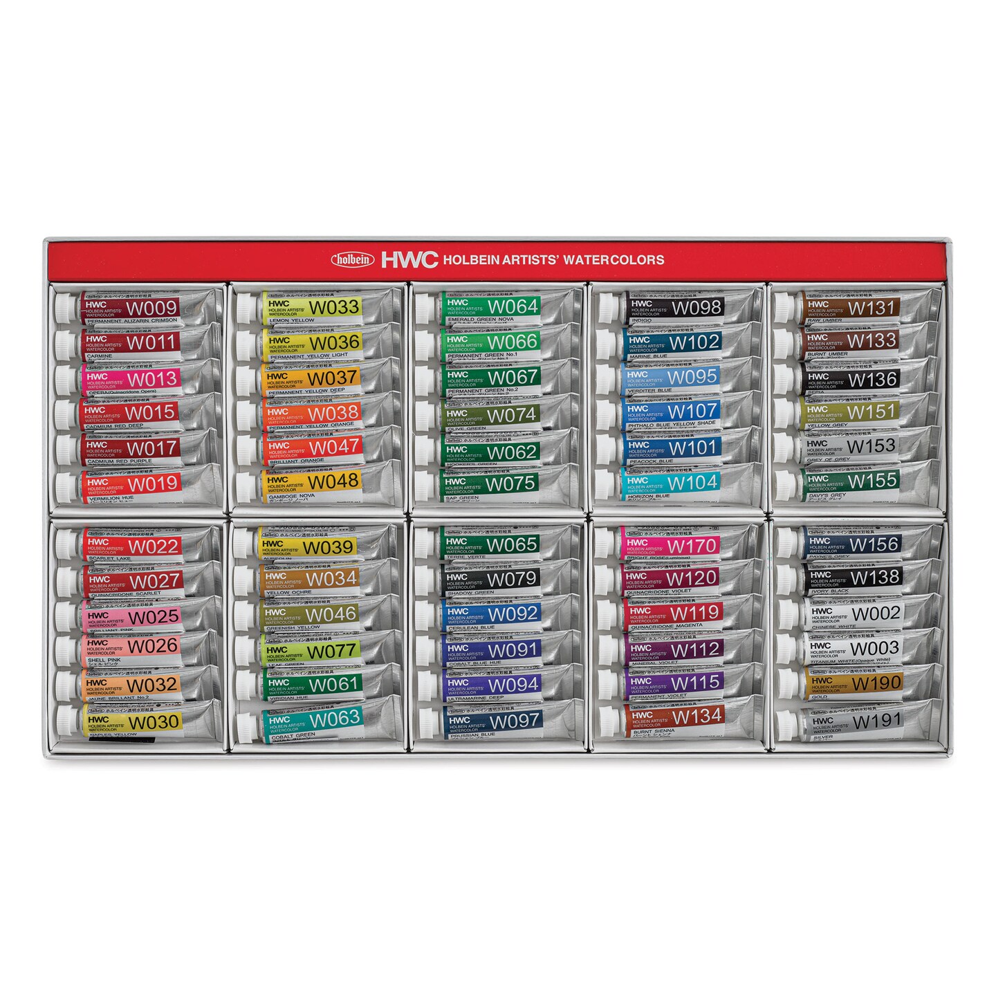 Holbein Artists&#x27; Watercolor - Assorted Colors, Set of 60, 5 ml