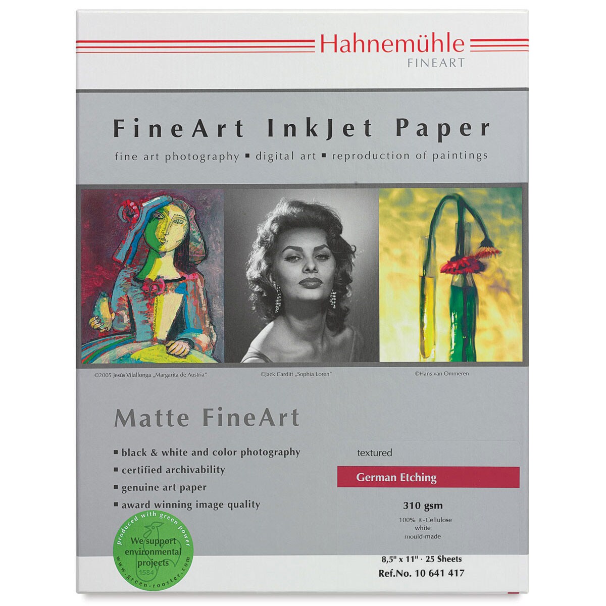 Hahnemuhle German Etching Inkjet Paper - 8-1/2" x 11", 25 Sheets
